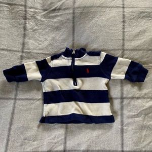 Ralph Lauren Rugby Sweater (Navy and White Stripe)- 6months (EUC)